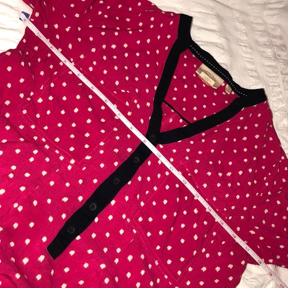 Anthro Vanessa Virginia High Low Pink Blouse - Picture 5 of 6